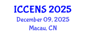 International Conference on Chemical Engineering and Nanoparticle Synthesis (ICCENS) December 09, 2025 - Macau, China
