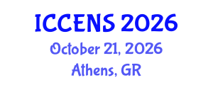 International Conference on Chemical Engineering and Nanoparticle Synthesis (ICCENS) October 21, 2026 - Athens, Greece