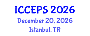 International Conference on Chemical Engineering and Physical Sciences (ICCEPS) December 20, 2026 - Istanbul, Turkey International Conference on Chemical Engineering and Physical Sciences (ICCEPS) December 20, 2026 - Istanbul, Turkey