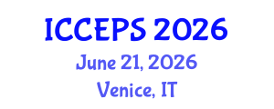 International Conference on Chemical Engineering and Physical Sciences (ICCEPS) June 21, 2026 - Venice, Italy