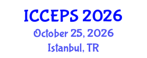 International Conference on Chemical Engineering and Physical Sciences (ICCEPS) October 25, 2026 - Istanbul, Turkey