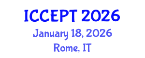 International Conference on Chemical Engineering and Process Technology (ICCEPT) January 18, 2026 - Rome, Italy