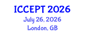 International Conference on Chemical Engineering and Process Technology (ICCEPT) July 26, 2026 - London, United Kingdom