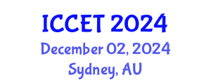 International Conference on Chemical Engineering and Technology (ICCET) December 02, 2024 - Sydney, Australia