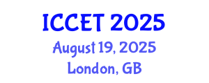 International Conference on Chemical Engineering and Technology (ICCET) August 19, 2025 - London, United Kingdom