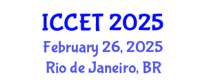 International Conference on Chemical Engineering and Technology (ICCET) February 26, 2025 - Rio de Janeiro, Brazil