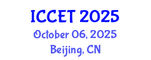 International Conference on Chemical Engineering and Technology (ICCET) October 06, 2025 - Beijing, China