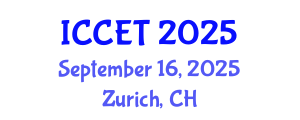 International Conference on Chemical Engineering and Technology (ICCET) September 16, 2025 - Zurich, Switzerland