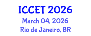 International Conference on Chemical Engineering and Technology (ICCET) March 04, 2026 - Rio de Janeiro, Brazil