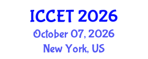 International Conference on Chemical Engineering and Technology (ICCET) October 07, 2026 - New York, United States