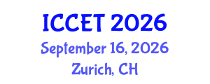 International Conference on Chemical Engineering and Technology (ICCET) September 16, 2026 - Zurich, Switzerland