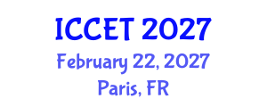 International Conference on Chemical Engineering and Technology (ICCET) February 22, 2027 - Paris, France International Conference on Chemical Engineering and Technology (ICCET) February 22, 2027 - Paris, France