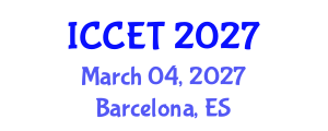 International Conference on Chemical Engineering and Technology (ICCET) March 04, 2027 - Barcelona, Spain International Conference on Chemical Engineering and Technology (ICCET) March 04, 2027 - Barcelona, Spain
