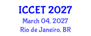 International Conference on Chemical Engineering and Technology (ICCET) March 04, 2027 - Rio de Janeiro, Brazil International Conference on Chemical Engineering and Technology (ICCET) March 04, 2027 - Rio de Janeiro, Brazil