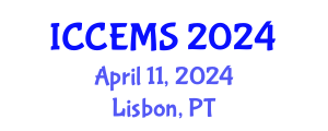International Conference on Chemical, Environment and Medical Sciences (ICCEMS) April 11, 2024 - Lisbon, Portugal