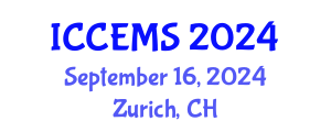International Conference on Chemical, Environment and Medical Sciences (ICCEMS) September 16, 2024 - Zurich, Switzerland