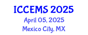 International Conference on Chemical, Environment and Medical Sciences (ICCEMS) April 05, 2025 - Mexico City, Mexico