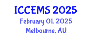 International Conference on Chemical, Environment and Medical Sciences (ICCEMS) February 01, 2025 - Melbourne, Australia