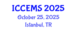 International Conference on Chemical, Environment and Medical Sciences (ICCEMS) October 25, 2025 - Istanbul, Turkey