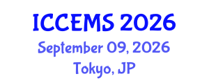 International Conference on Chemical, Environment and Medical Sciences (ICCEMS) September 09, 2026 - Tokyo, Japan