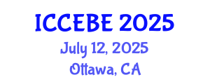 International Conference on Chemical, Environmental and Biological Engineering (ICCEBE) July 12, 2025 - Ottawa, Canada