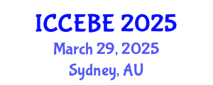 International Conference on Chemical, Environmental and Biological Engineering (ICCEBE) March 29, 2025 - Sydney, Australia
