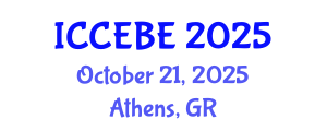 International Conference on Chemical, Environmental and Biological Engineering (ICCEBE) October 21, 2025 - Athens, Greece