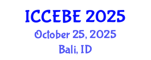 International Conference on Chemical, Environmental and Biological Engineering (ICCEBE) October 25, 2025 - Bali, Indonesia