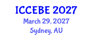 International Conference on Chemical, Environmental and Biological Engineering (ICCEBE) March 29, 2027 - Sydney, Australia International Conference on Chemical, Environmental and Biological Engineering (ICCEBE) March 29, 2027 - Sydney, Australia