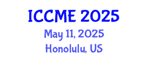 International Conference on Chemical Materials and Electrochemistry (ICCME) May 11, 2025 - Honolulu, United States