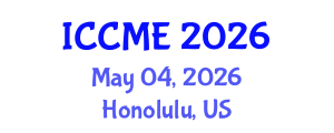 International Conference on Chemical Materials and Electrochemistry (ICCME) May 04, 2026 - Honolulu, United States International Conference on Chemical Materials and Electrochemistry (ICCME) May 04, 2026 - Honolulu, United States