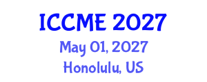 International Conference on Chemical Materials and Electrochemistry (ICCME) May 01, 2027 - Honolulu, United States International Conference on Chemical Materials and Electrochemistry (ICCME) May 01, 2027 - Honolulu, United States