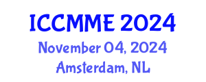 International Conference on Chemical, Materials and Metallurgical Engineering (ICCMME) November 04, 2024 - Amsterdam, Netherlands