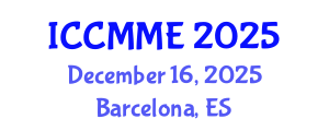 International Conference on Chemical, Materials and Metallurgical Engineering (ICCMME) December 16, 2025 - Barcelona, Spain