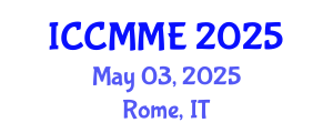 International Conference on Chemical, Materials and Metallurgical Engineering (ICCMME) May 03, 2025 - Rome, Italy