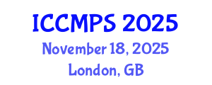 International Conference on Chemical Materials and Polymer Structures (ICCMPS) November 18, 2025 - London, United Kingdom