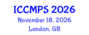 International Conference on Chemical Materials and Polymer Structures (ICCMPS) November 18, 2026 - London, United Kingdom