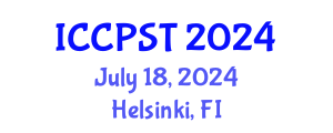 International Conference on Chemical Process Safety and Toxicology (ICCPST) July 18, 2024 - Helsinki, Finland
