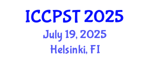 International Conference on Chemical Process Safety and Toxicology (ICCPST) July 19, 2025 - Helsinki, Finland