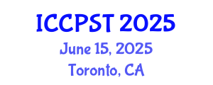 International Conference on Chemical Process Safety and Toxicology (ICCPST) June 15, 2025 - Toronto, Canada