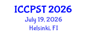 International Conference on Chemical Process Safety and Toxicology (ICCPST) July 19, 2026 - Helsinki, Finland