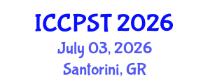 International Conference on Chemical Process Safety and Toxicology (ICCPST) July 03, 2026 - Santorini, Greece International Conference on Chemical Process Safety and Toxicology (ICCPST) July 03, 2026 - Santorini, Greece