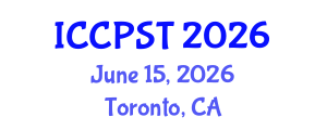 International Conference on Chemical Process Safety and Toxicology (ICCPST) June 15, 2026 - Toronto, Canada