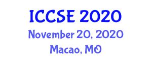 International Conference on Chemical Science and Engineering (ICCSE) November 20, 2020 - Macao, Macao