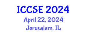International Conference on Chemical Science and Engineering (ICCSE) April 22, 2024 - Jerusalem, Israel