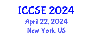 International Conference on Chemical Science and Engineering (ICCSE) April 22, 2024 - New York, United States