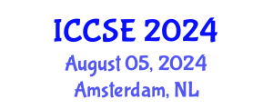 International Conference on Chemical Science and Engineering (ICCSE) August 05, 2024 - Amsterdam, Netherlands