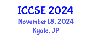 International Conference on Chemical Science and Engineering (ICCSE) November 18, 2024 - Kyoto, Japan