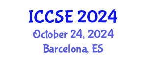 International Conference on Chemical Science and Engineering (ICCSE) October 24, 2024 - Barcelona, Spain