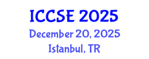 International Conference on Chemical Science and Engineering (ICCSE) December 20, 2025 - Istanbul, Turkey
